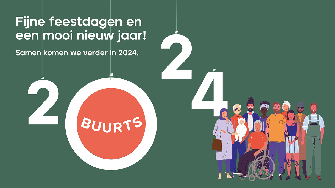 Buurts nieuwjaarskaart